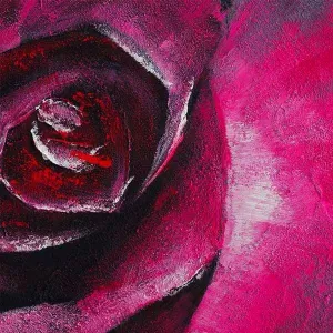 Pittura floreale, rosa evanescente 100 x 100 cm