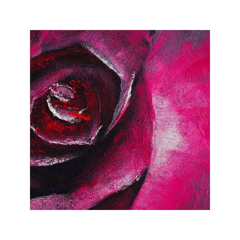 Pittura floreale, rosa evanescente 100 x 100 cm