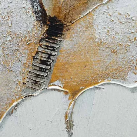 Fiore di campo bianco, pittura 50 x 150 cm
