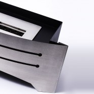 Stufa decorativa senza legno Razor, caminetto a pavimento