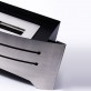 Stufa decorativa senza legno Razor, caminetto a pavimento Colore Acciaio inox spazzolato