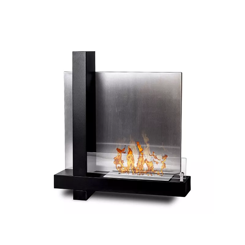 stufa a etanolo Cross, 2000 watt di potenza di riscaldamento Colore Acciaio inox spazzolato