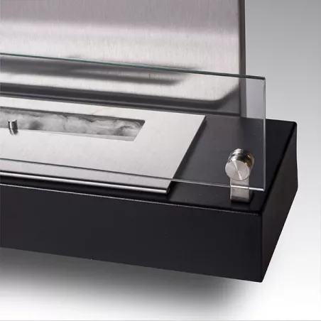 stufa a etanolo Cross, 2000 watt di potenza di riscaldamento Colore Acciaio inox spazzolato