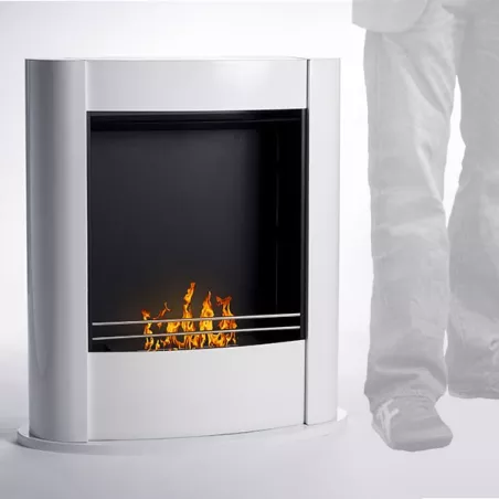Stufa a etanolo Pablo 3kW da pavimento Colore Bianco