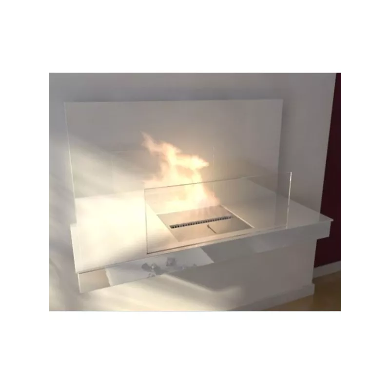 Caminetto a etanolo Oslo XL a parete o a libera installazione Colore Bianco