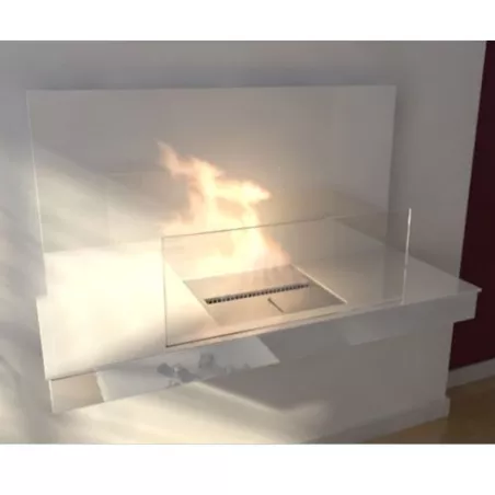 Caminetto a etanolo Oslo XL a parete o a libera installazione Colore Bianco