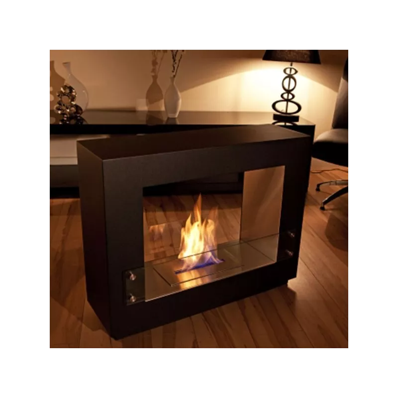 Caminetto organico Zenith a pavimento Colore Nero