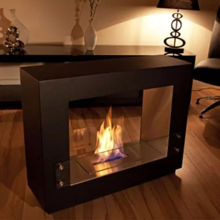 Caminetto organico Zenith a pavimento Colore Nero