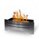 Stufa decorativa senza legno Razor, caminetto a pavimento Colore Acciaio inox spazzolato