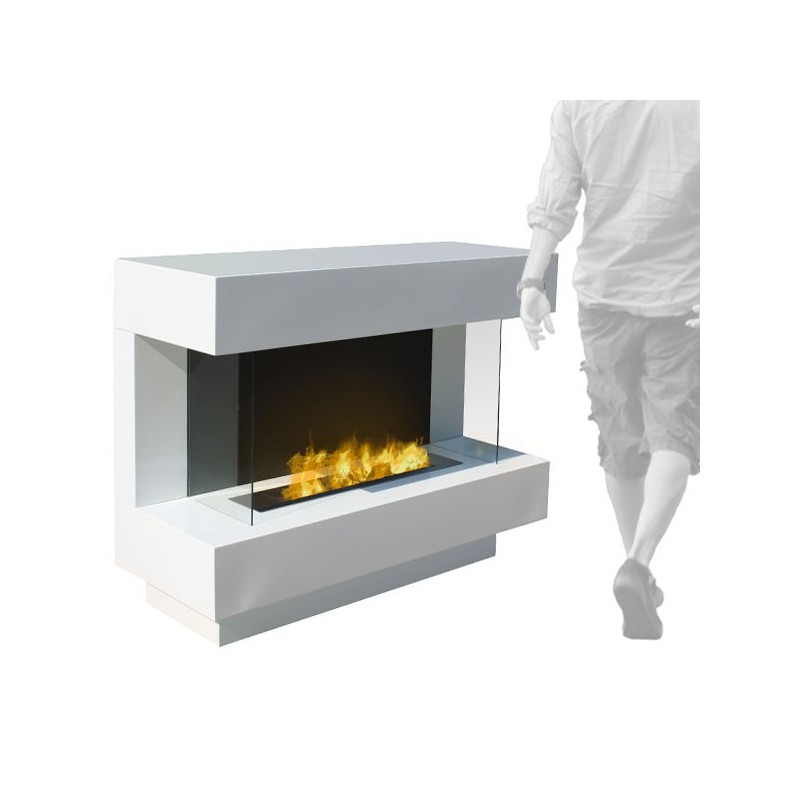 Caminetto Prestige di grandi dimensioni a libera installazione Colore Bianco