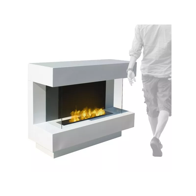 Caminetto Prestige di grandi dimensioni a libera installazione Colore Bianco