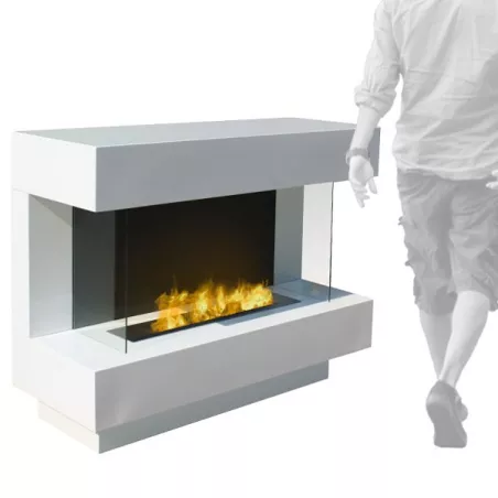 Caminetto Prestige di grandi dimensioni a libera installazione Colore Bianco