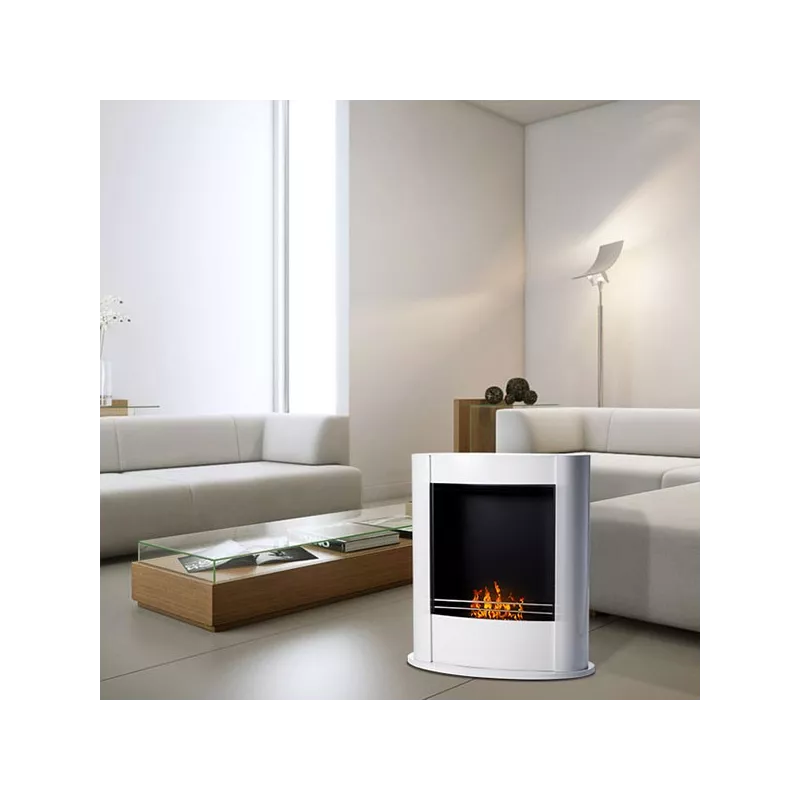 Stufa a etanolo Pablo 3kW da pavimento Colore Bianco