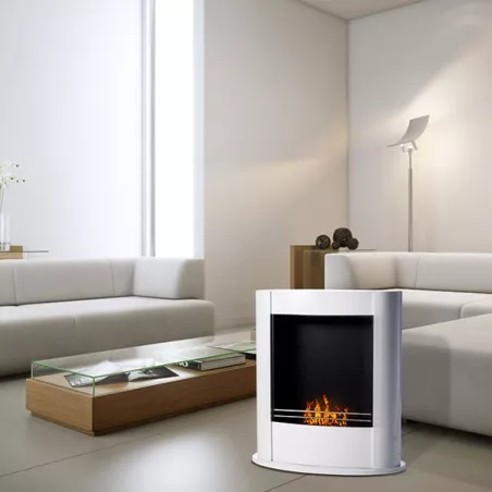 Stufa a etanolo Pablo 3kW da pavimento Colore Bianco