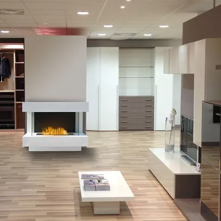 Caminetto Prestige di grandi dimensioni a libera installazione Colore Bianco