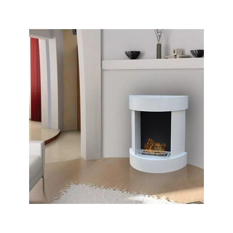 Velvet Caminetto organico in imitazione tradizionale : Wikao Colore Bianco