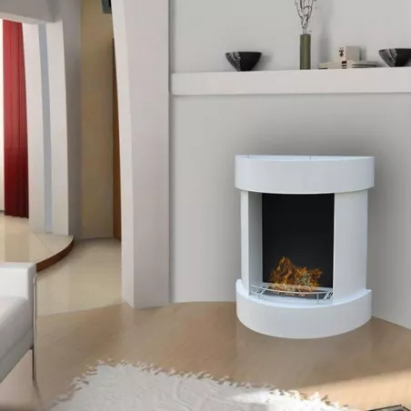 Velvet Caminetto organico in imitazione tradizionale : Wikao Colore Bianco