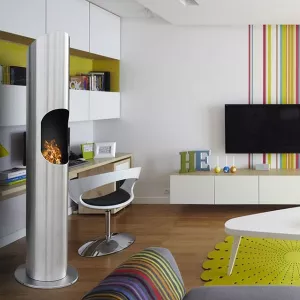 Caminetto cilindrico a etanolo Loft : Wikao