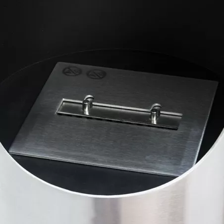 Caminetto cilindrico a etanolo Loft : Wikao Colore Acciaio inox spazzolato