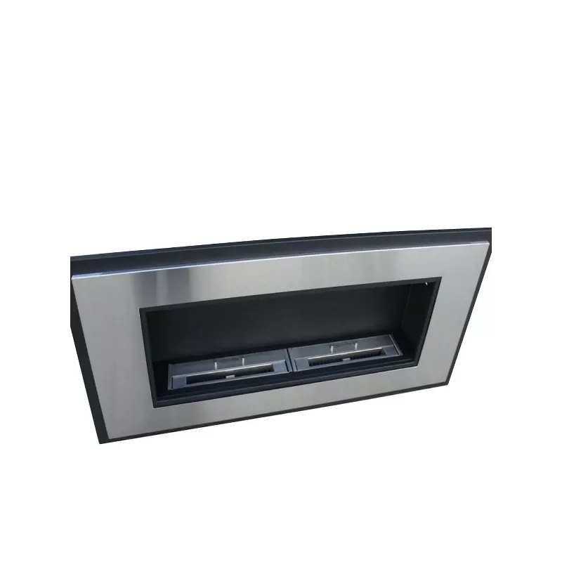 Insignal Caminetto a etanolo XL da parete in acciaio inox Colore Acciaio inox spazzolato