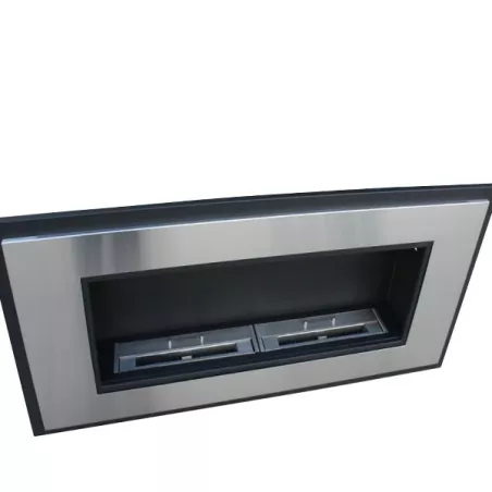 Insignal Caminetto a etanolo XL da parete in acciaio inox Colore Acciaio inox spazzolato