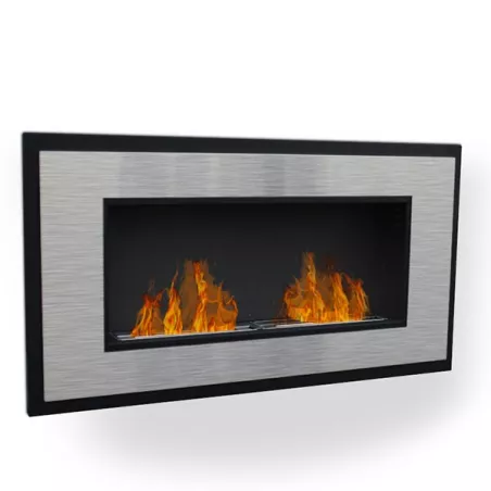 Insignal Caminetto a etanolo XL da parete in acciaio inox Colore Acciaio inox spazzolato