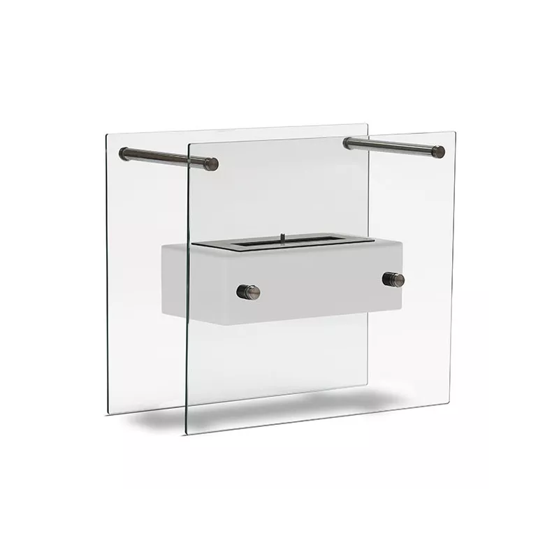 Caminetto Zen a etanolo smaltato a pavimento: Wikao Colore Bianco