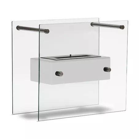 Caminetto Zen a etanolo smaltato a pavimento: Wikao Colore Bianco