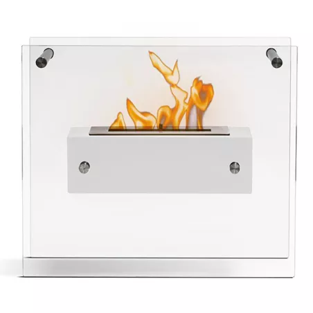 Caminetto Zen a etanolo smaltato a pavimento: Wikao Colore Bianco