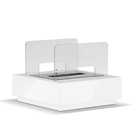 Caminetto a bioetanolo da pavimento Stella Colore Bianco