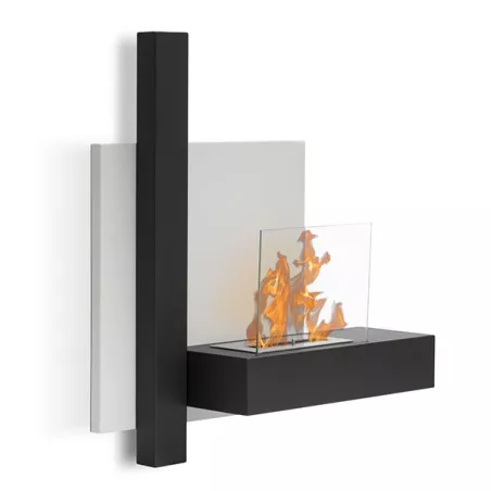 Melrose Caminetto da parete a etanolo : Wikao Colore Nero