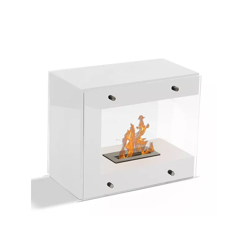Caminetto di design a etanolo da pavimento Torino Colore Bianco