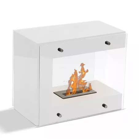 Caminetto di design a etanolo da pavimento Torino Colore Bianco