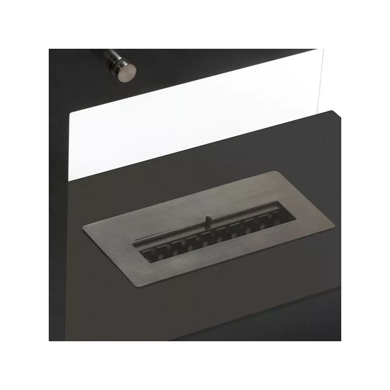 Caminetto di design a etanolo da pavimento Torino Colore Nero
