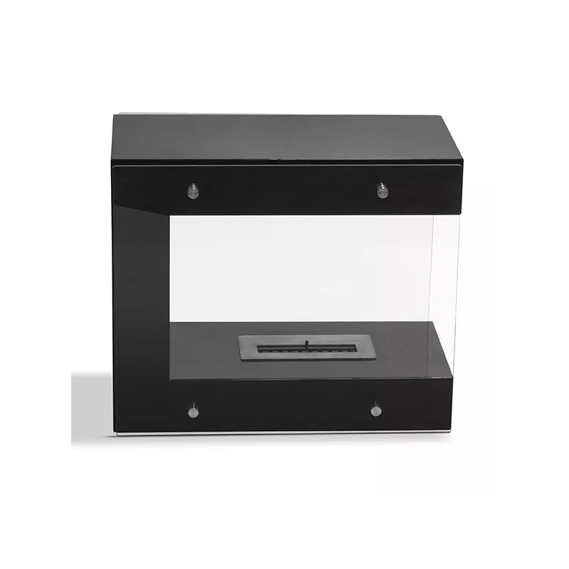 Caminetto di design a etanolo da pavimento Torino Colore Nero