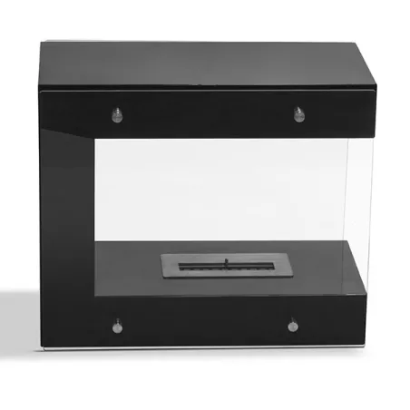 Caminetto di design a etanolo da pavimento Torino Colore Nero