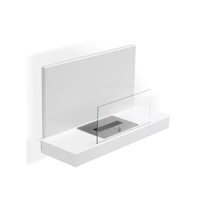 Caminetto a etanolo Oslo XL a parete o a libera installazione Colore Bianco