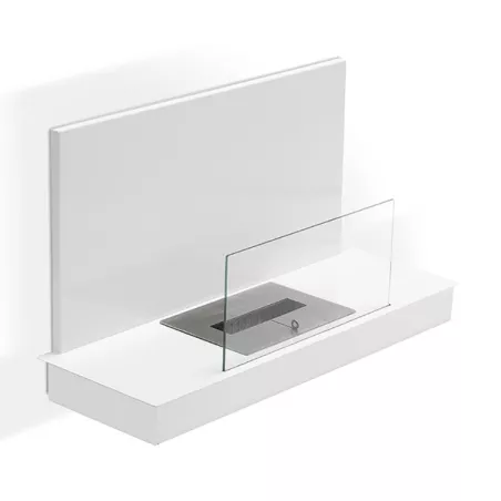 Caminetto a etanolo Oslo XL a parete o a libera installazione Colore Bianco