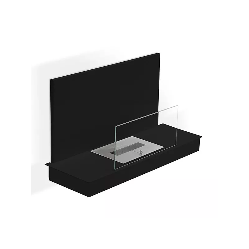 Caminetto a etanolo Oslo XL a parete o a libera installazione Colore Nero