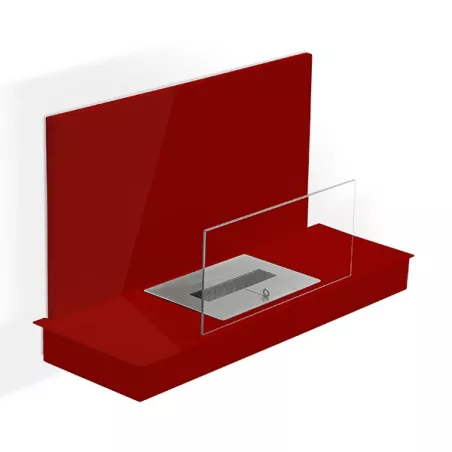 Caminetto a etanolo Oslo XL a parete o a libera installazione Colore Rosso