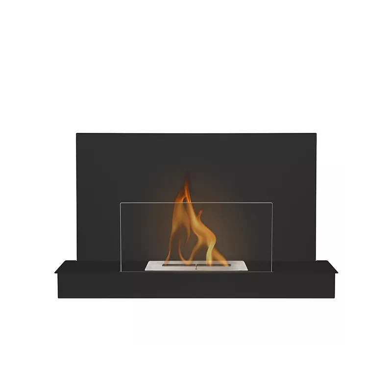 Caminetto a etanolo Oslo XL a parete o a libera installazione Colore Nero