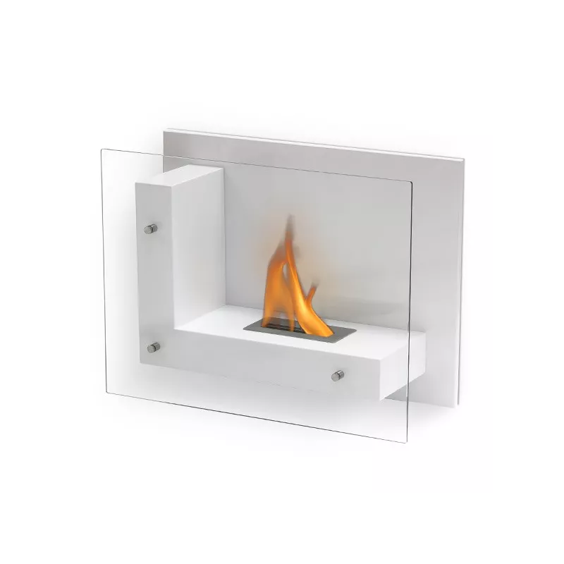 BrisbaneElegante caminetto a etanolo, 2700 watt Colore Bianco