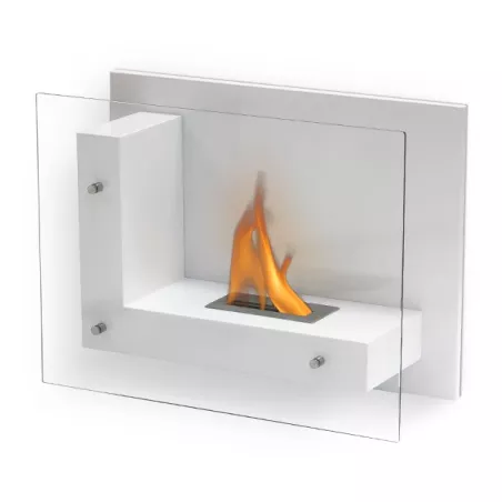 BrisbaneElegante caminetto a etanolo, 2700 watt Colore Bianco
