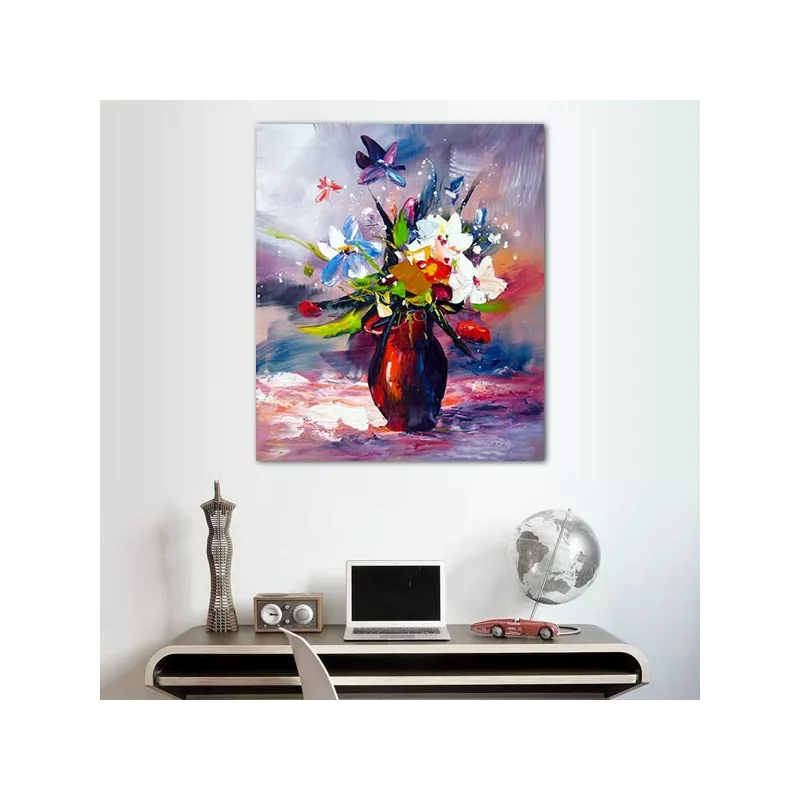 Pittura di fiori di campo, pittura a colori caldi