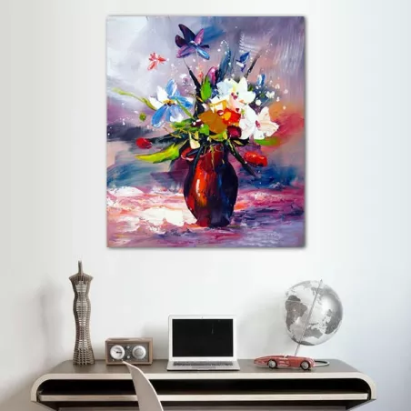 Pittura di fiori di campo, pittura a colori caldi