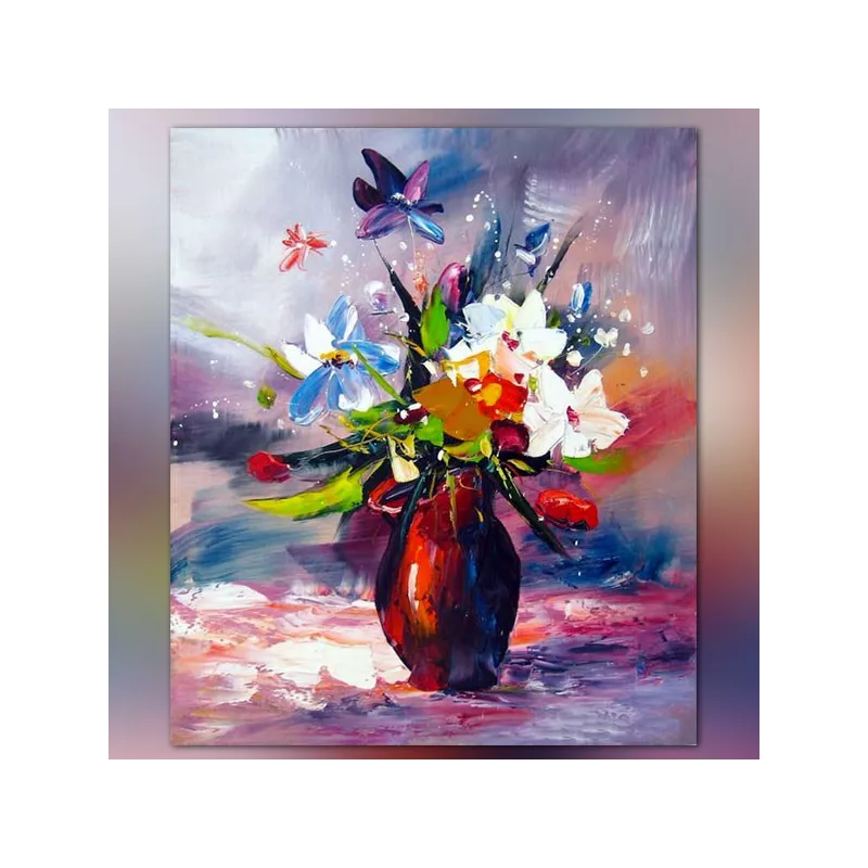 Pittura di fiori di campo, pittura a colori caldi
