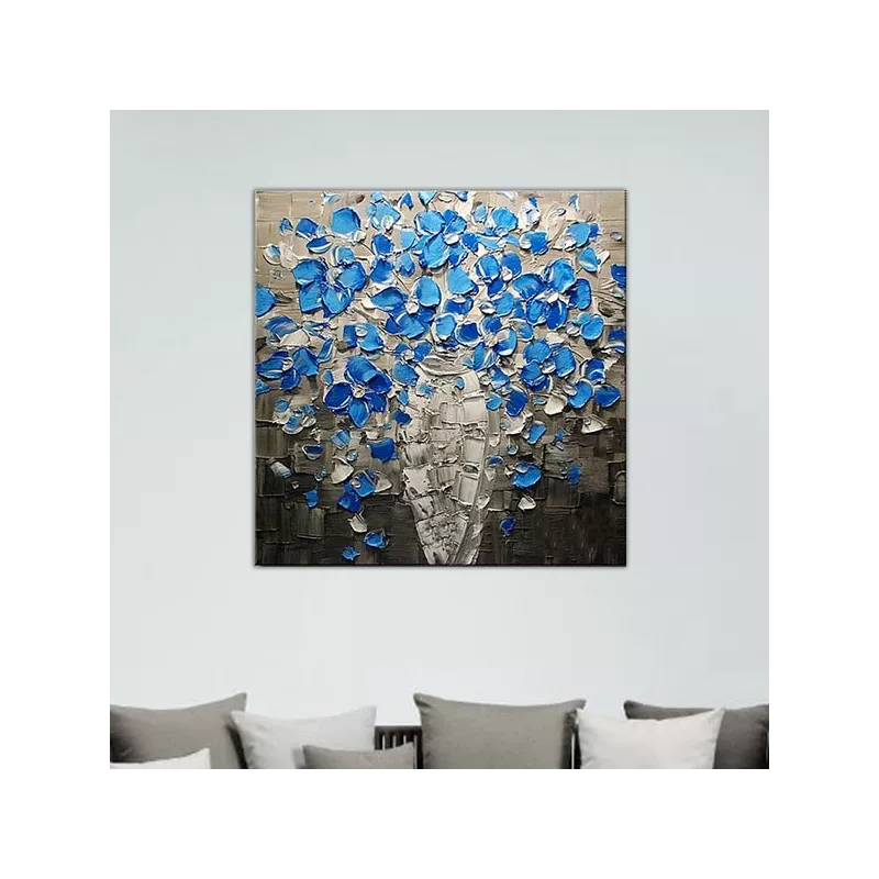 Pittura di fiori blu