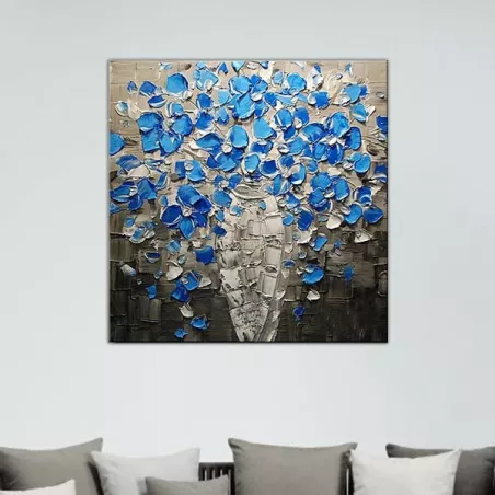 Pittura di fiori blu