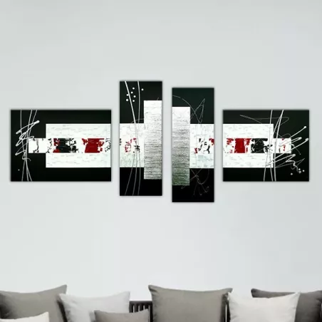 Quadrittico 4 pannelli stile grafico