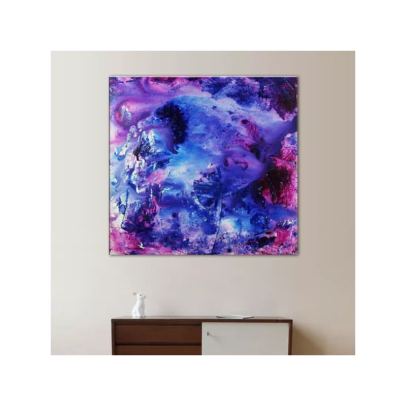 Tela viola e blu 60x60